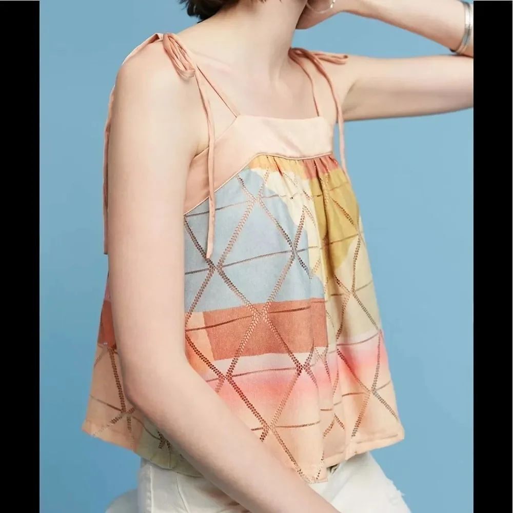 Anthropologie Akemi + Kin Abstract Geo Blouse